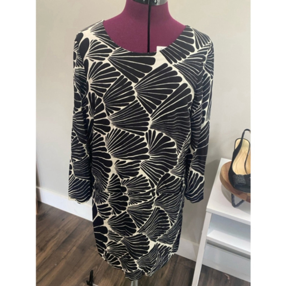 J. Crew Black and White Patterned Dress